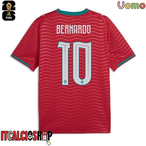 Portogallo Bernardo Silva #10 Prima Maglia Mondiali 2026 Manica Corta
